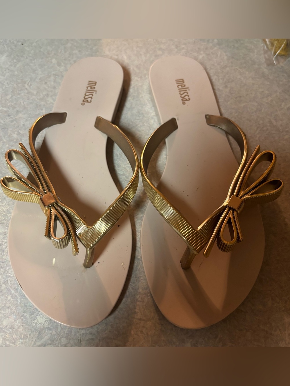 Melissa Harmonic Chrome Bow Preppy Maximalist Coquette Jelly Flip Flops 6